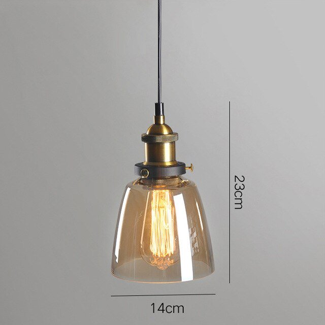 Industrial Loft Glass Pendant Lamp - ELVI HOME