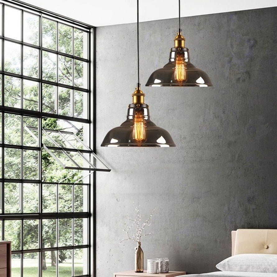 Industrial Loft Glass Pendant Lamp - ELVI HOME