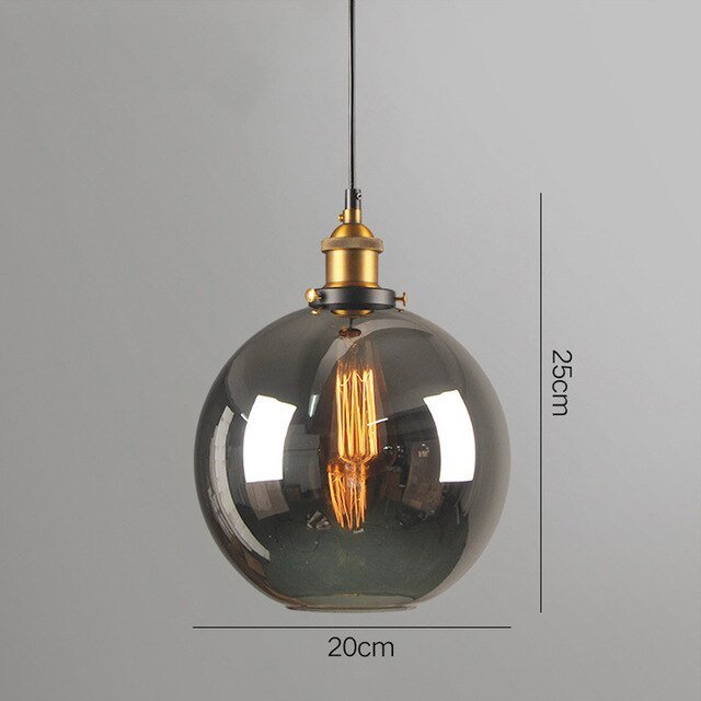 Industrial Loft Glass Pendant Lamp - ELVI HOME