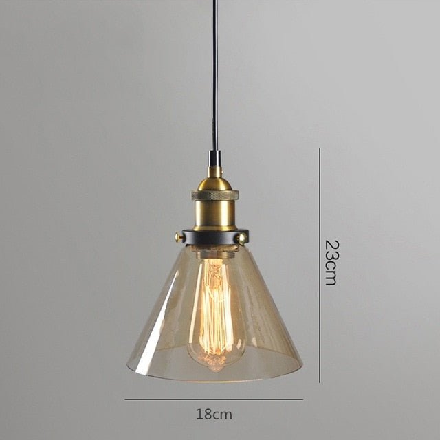 Industrial Loft Glass Pendant Lamp - ELVI HOME