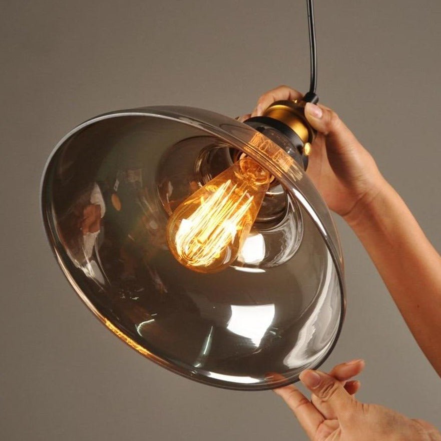 Industrial Loft Glass Pendant Lamp - ELVI HOME