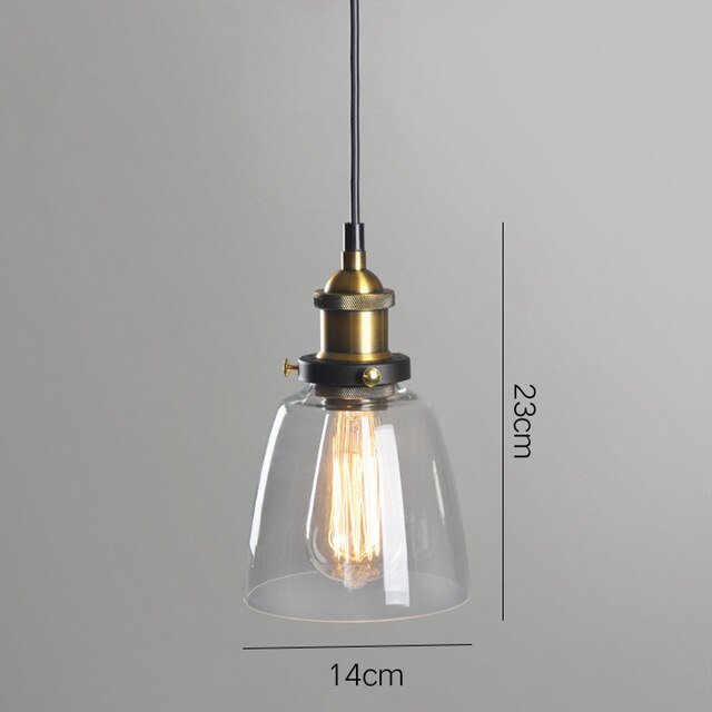 Industrial Loft Glass Pendant Lamp - ELVI HOME