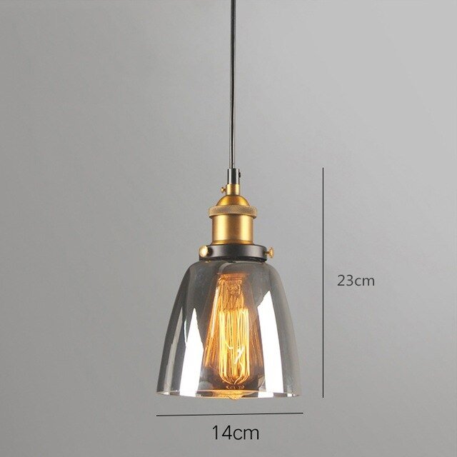 Industrial Loft Glass Pendant Lamp - ELVI HOME