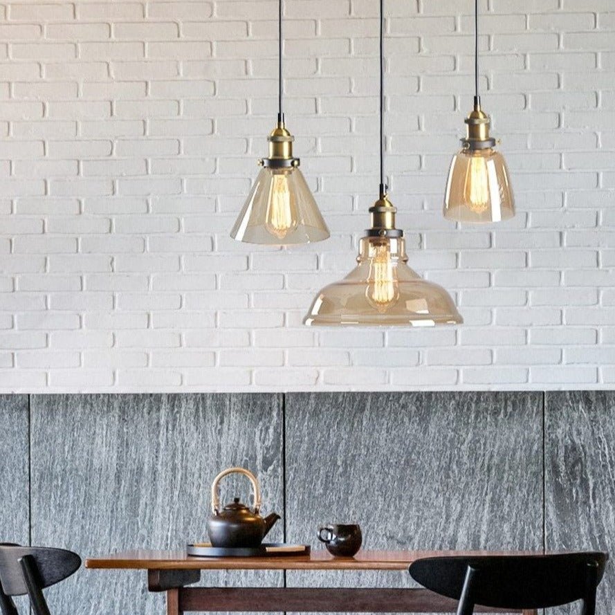 Industrial Loft Glass Pendant Lamp - ELVI HOME