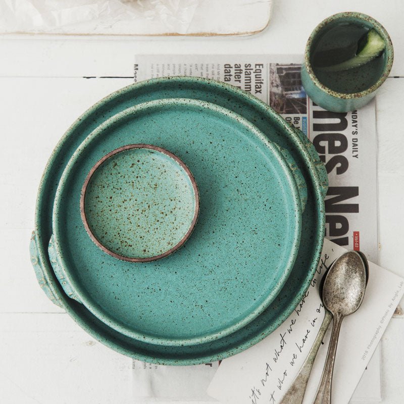 Jade Green | Glazed Stoneware Dinnerware - ELVI HOME