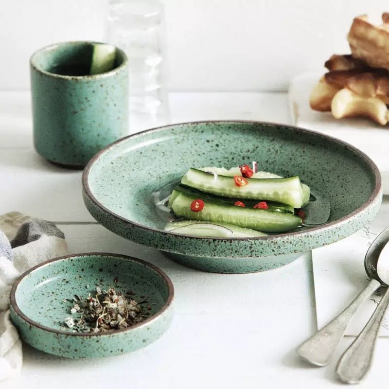 Jade Green | Glazed Stoneware Dinnerware - ELVI HOME