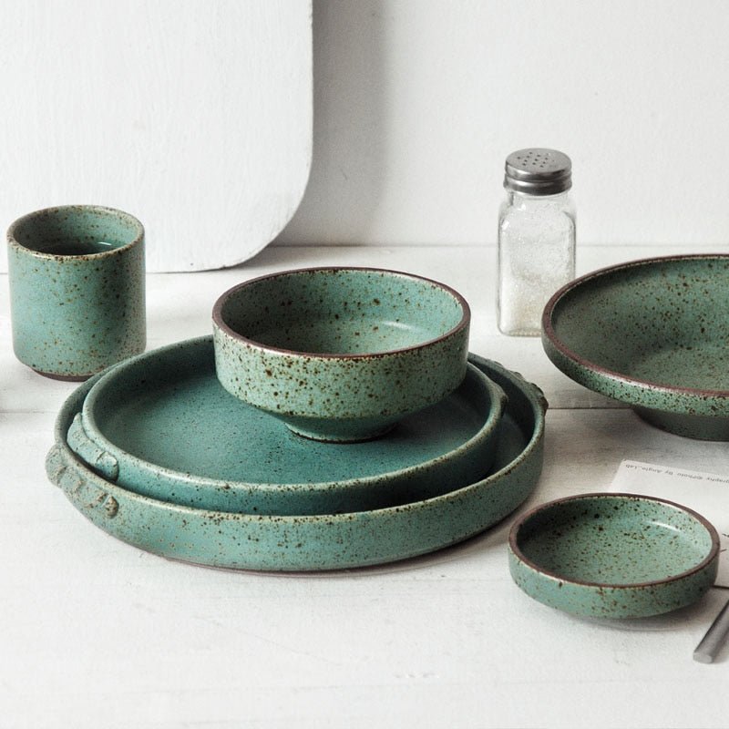 Jade Green Glazed Stoneware Dinnerware