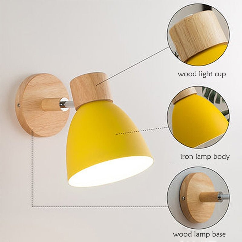 Jenny | Wooden Reading Wall Lamp - ELVI HOME