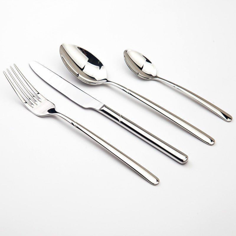 Myla | Silver Cutlery Set of 24 - ELVI HOME