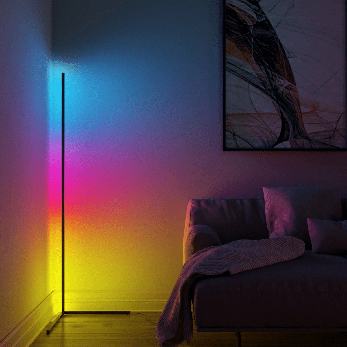 Nook | RGB Corner Floor Lamp - ELVI HOME