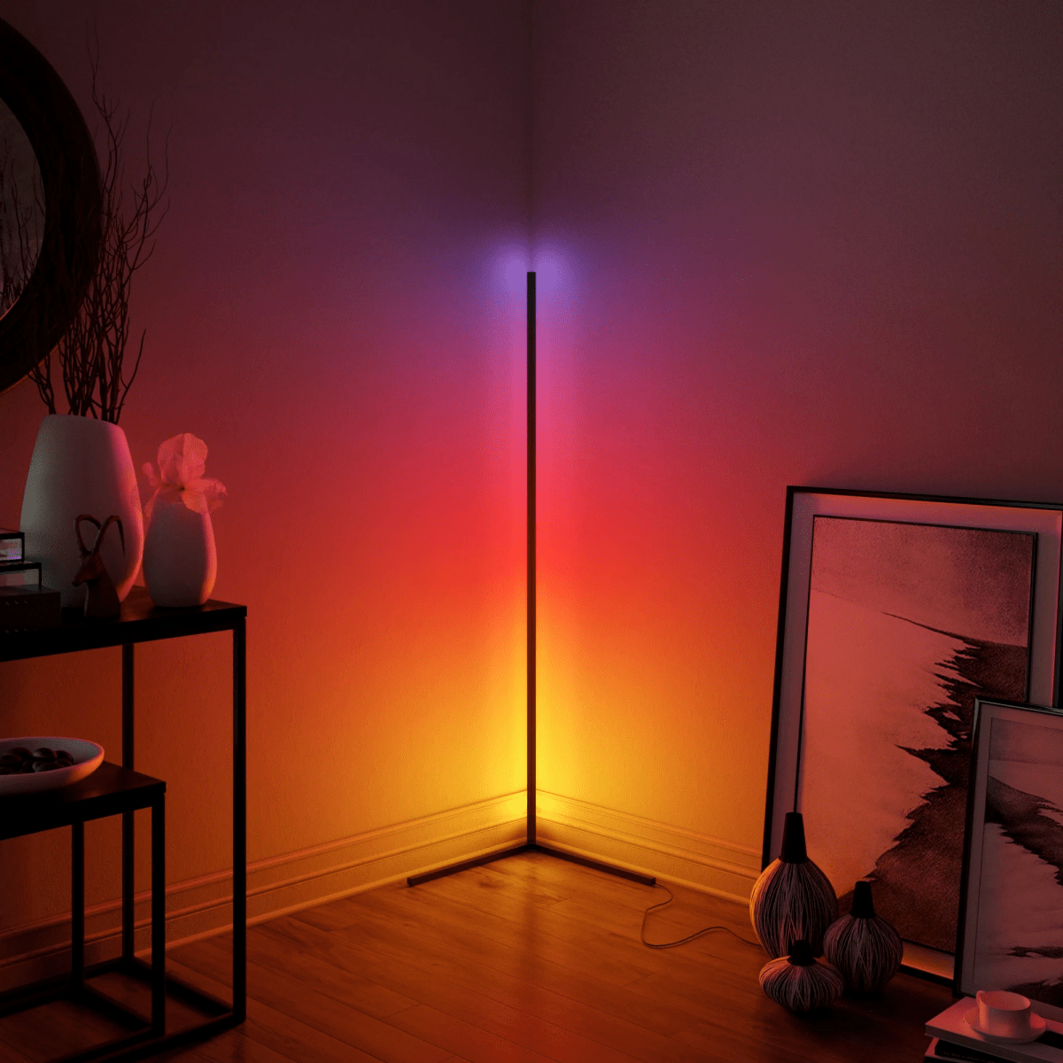 Nook | RGB Corner Floor Lamp - ELVI HOME