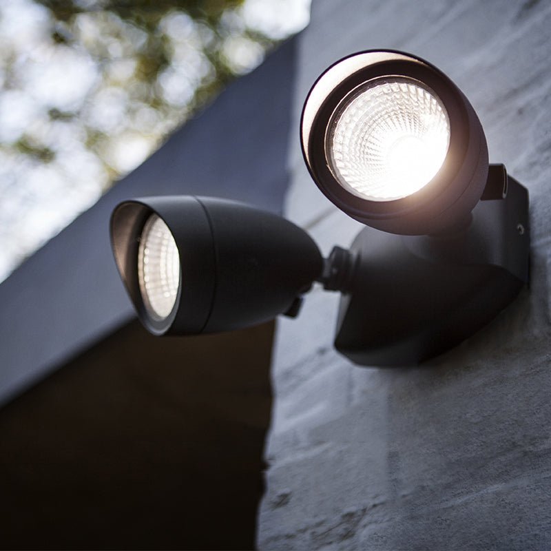 Outdoor Double Spot LED Wall Light - ELVI HOME