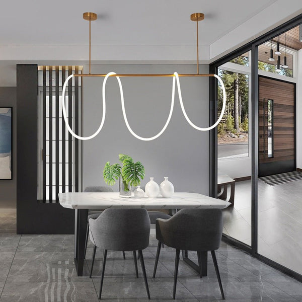 Rope LED Pendant Light - Modern Silicone Pendant Lamp | ELVI HOME