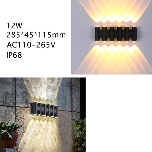 Una | IP68 UP / DOWN Outdoor Wall Sconce - ELVI HOME