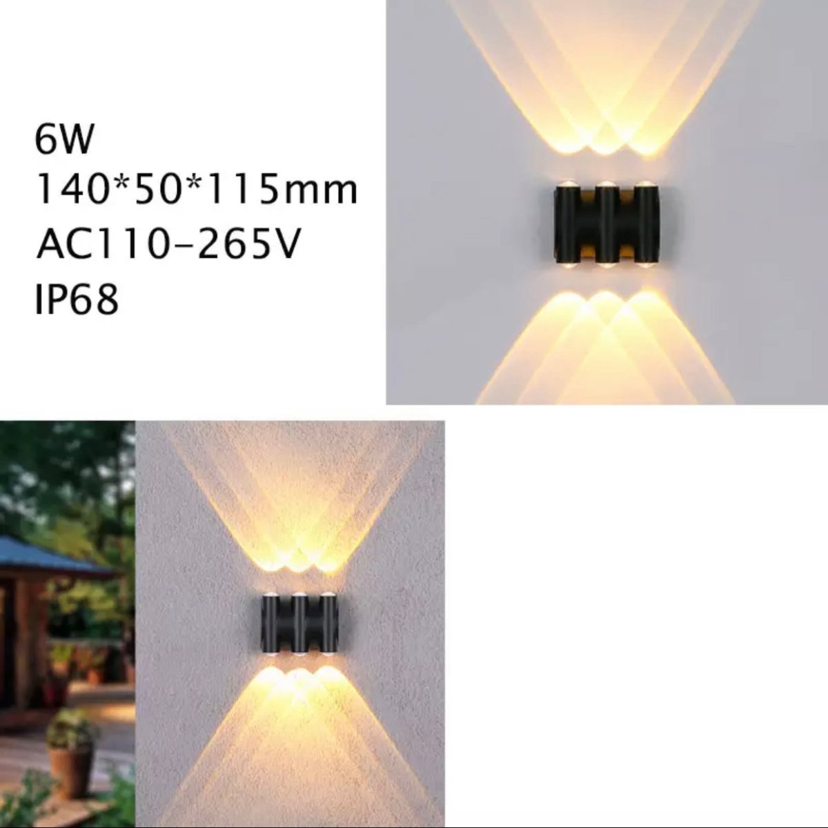 Una | IP68 UP / DOWN Outdoor Wall Sconce - ELVI HOME