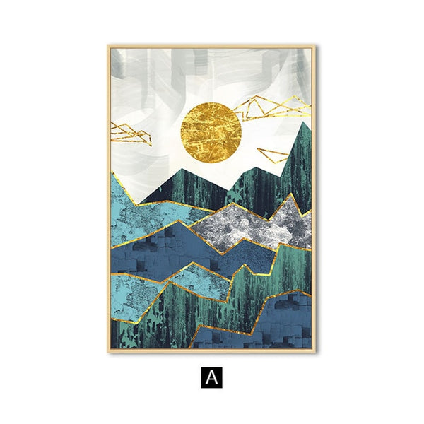 Golden Sun and Mountains | Canvas Print