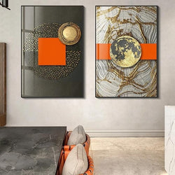 Orange and Gold | Abstract Canvas Print