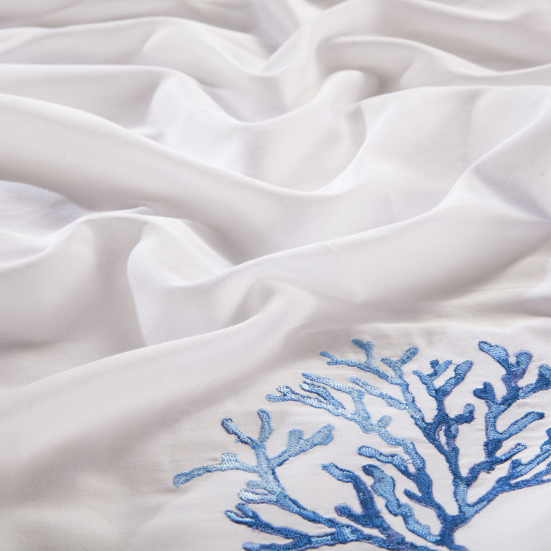 Blue Coral | Egyptian Cotton Duvet Cover Set