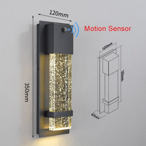 Champagne | Motion Sensor Waterproof Wall Sconce